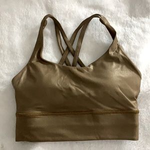 LIMITED EDITION Lululemon Shiny Gold Energy Bra